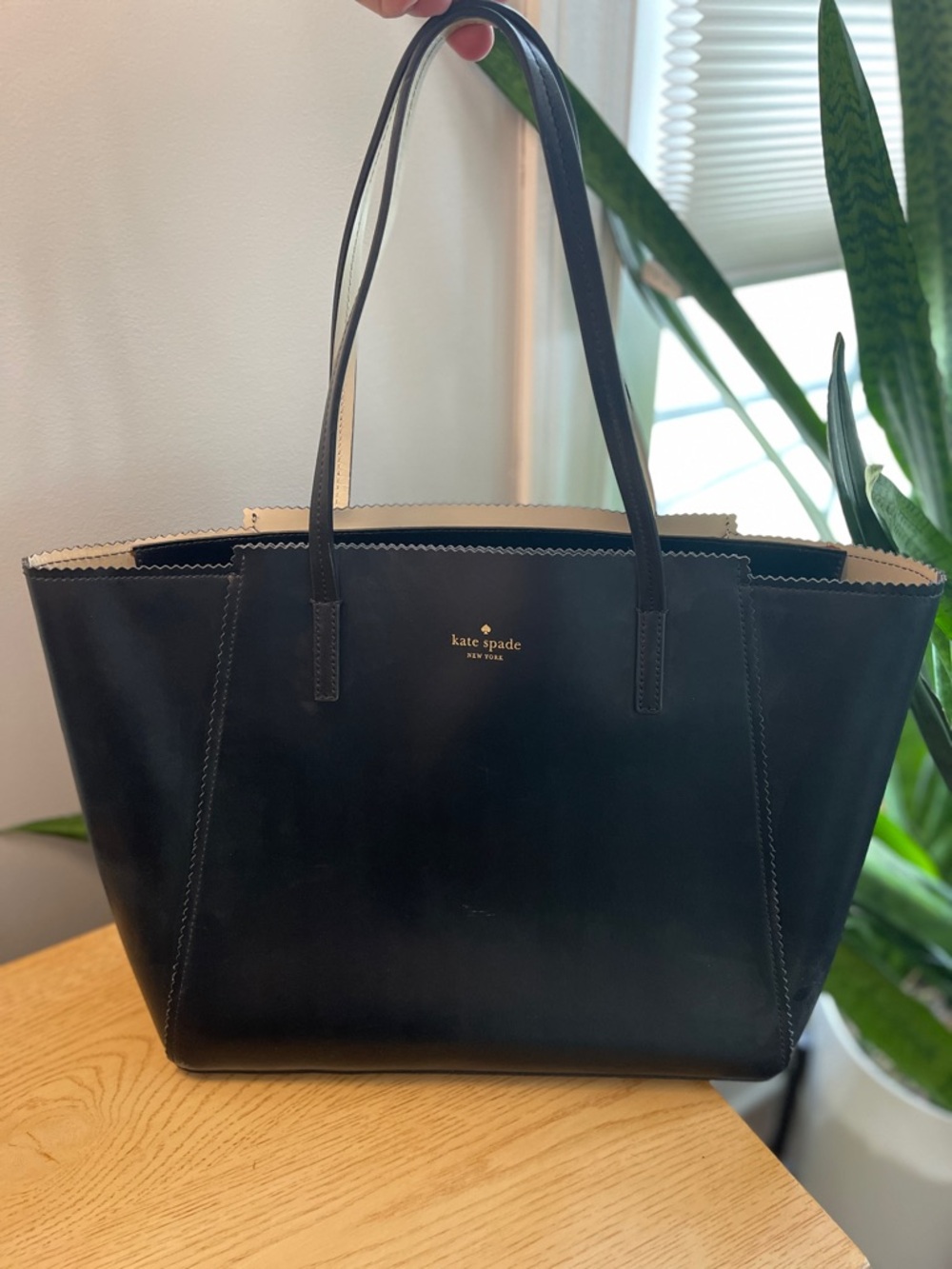 kate spade Black Leather Tote